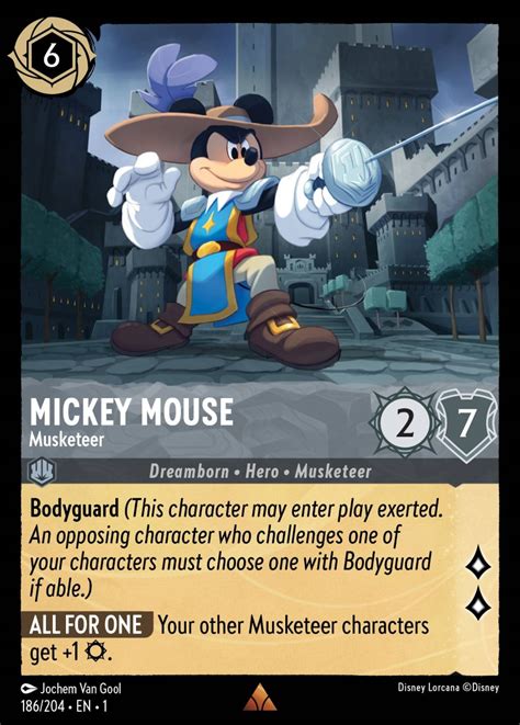 Mickey Mouse - Musketeer 186/204 – Disney Lorcana Card Details + Review ...