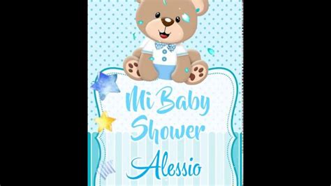 VIDEO Invitación para Baby Shower Osito MUESTRA