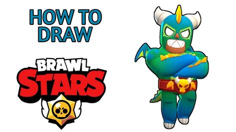 How To Draw New Brawler Skin El Dragón Verdoso Brawl Stars Step By