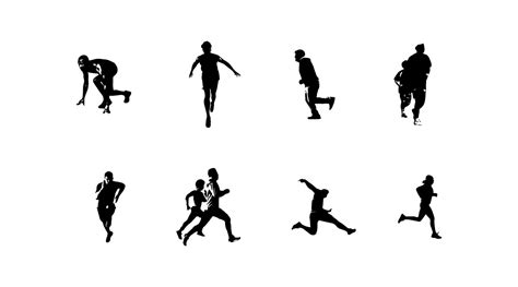 vector illustration of running athlete silhouette 38010738 Vector Art ...