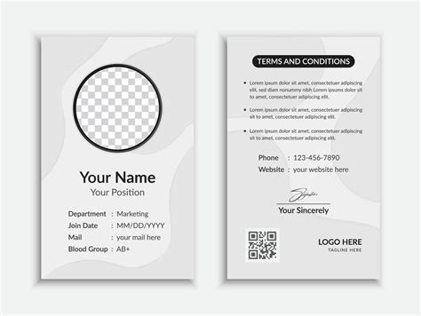 Creative Id Card Template Design 14579431 Vector Art At Vecteezy