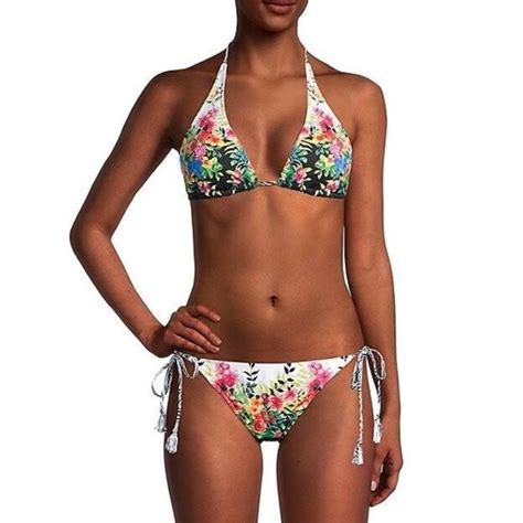 Johnny Was Swim Nwt Johnny Wasspring String Bikini Top Spring