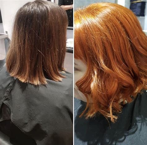 Before And After Of My Fiery Copper Hair Done Today Rhair