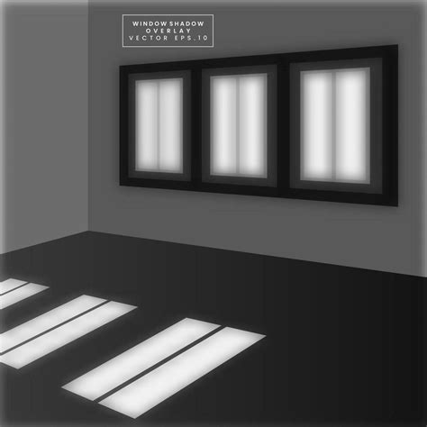 Vector Illustration Of Realistic Window Light And Shadow Shadow