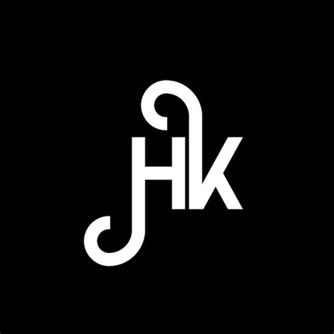 Design De Letra Hk Logotipo Em Fundo Preto Hk Iniciais Criativas Conceito De Letra Logotipo Hh