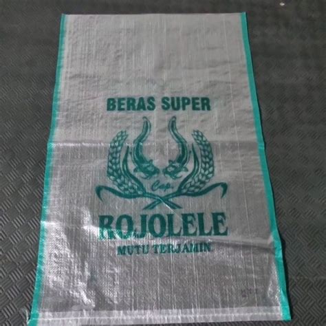 Jual Karung Plastik Beras Uk 25kg Cap Rojolele Menerima Sablon Custom