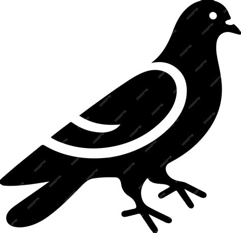 Premium Vector Silhouette Of A Pigeon Vector Illustration Black Icon