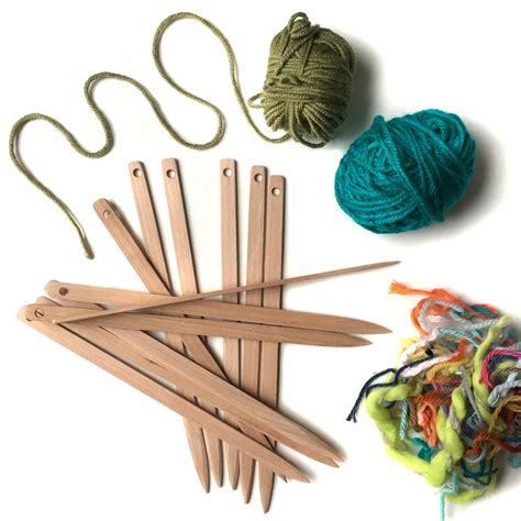 Weaving Needle Sets for Tapestry Loom Wooden Tapestry Needles Weaving Loom Tools Needles Needles ...