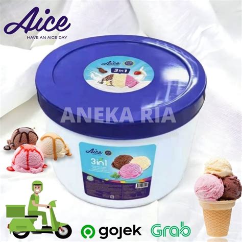 Jual AICE 3in1 Bucket Ice Cream Es Krim AICE 3 Rasa Kemasan Ember 5