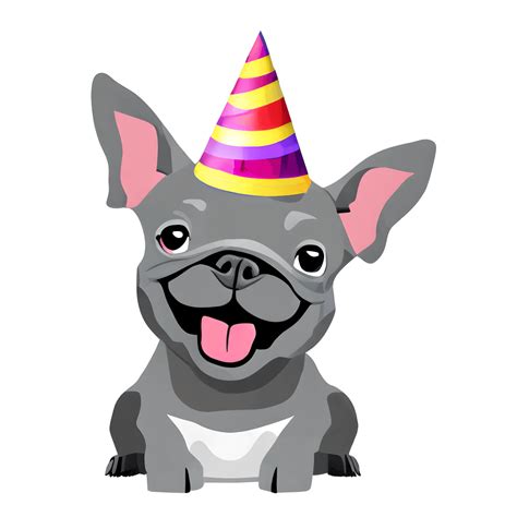 Happy Birthday French Bulldog · Creative Fabrica