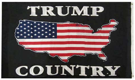 Trump Country Usa Black 100d Woven Poly Nylon Double Sided 3x5 3x5