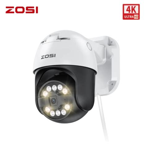 ZOSI C296 4K 8MP PoE IP Pan Tilt Add On Security Camera Outdoor AI