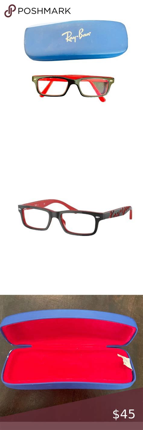 Ray Ban OPTICS KIDS Black and Red Eyeglasses for Prescription RB1535 ...