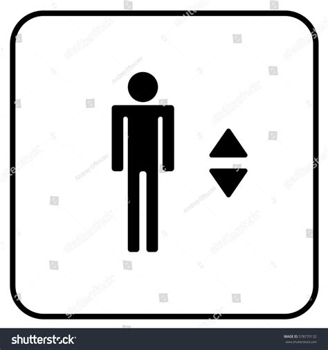 Elevator Sign White Vector Stock Vector (Royalty Free) 578770132 | Shutterstock