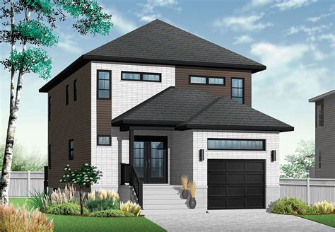 Modern home perfect for a narrow lot - Drummond House Plans Blog