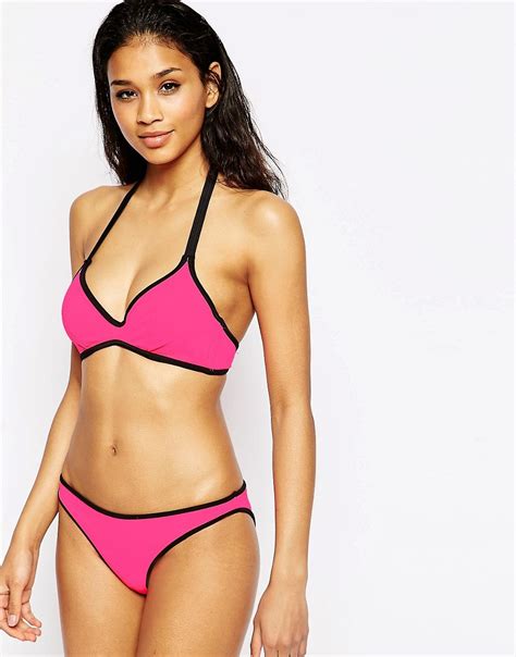 Asos Asos Fuller Bust Mix And Match Contrast Hidden Underwire Bikini