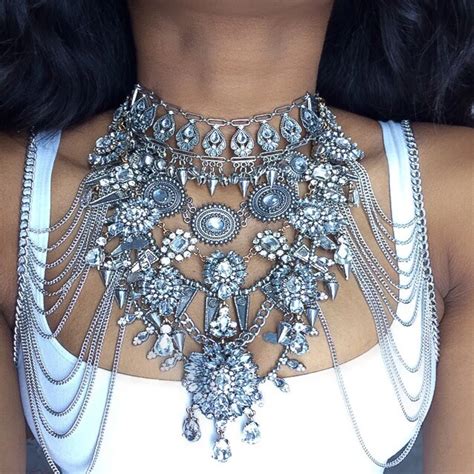 Best Lady Sexy DIY Summer Body Necklace Chain Luxury Chunky Metal Maxi