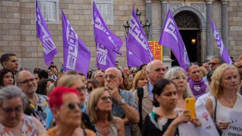 Protest Takes Place In Barcelona Against Spanish FA President Luis