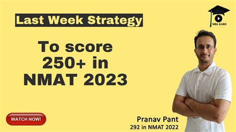 Nmat Last Week Revision Strategy For A Score Boost Nmat Exam