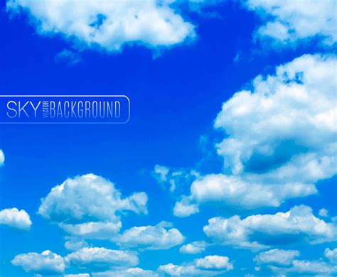 Vector Blue Sky With Clouds Vector Art & Graphics | freevector.com