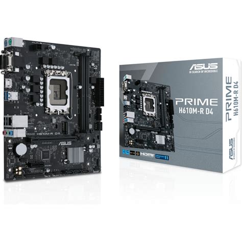 Motherboard ASUS PRIME H610M R D4 Intel H610 LGA 1700 Micro ATX