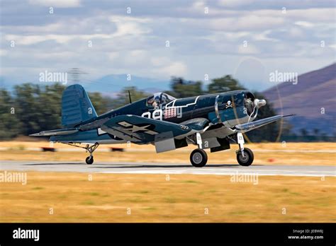 Airplane F U Corsair Wwii Fighter Aircraft Flying At California Planes