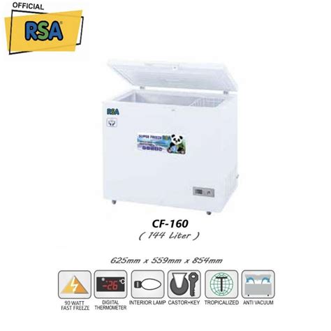 Jual Rsa Chest Freezer Cf Box Liter Tahun Garansi Resmi Gea