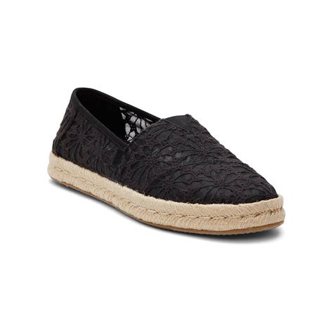 Buy TOMS Alp Rope 2 0 Black Lace Espadrilles Online