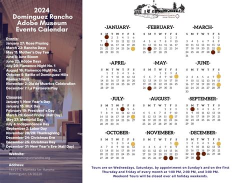 Calendar Of Events2024 Dominguez Rancho Adobe Museum