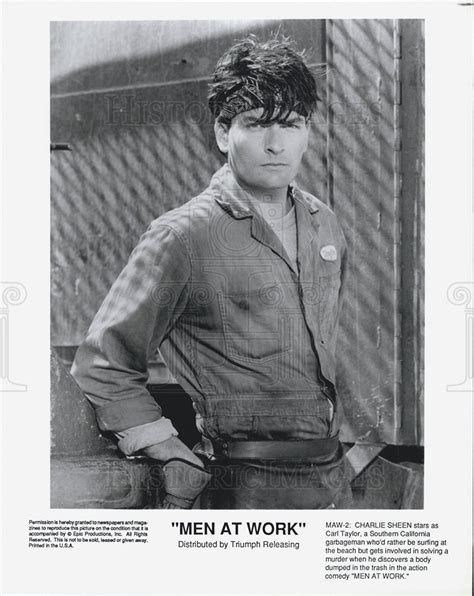 Charlie Sheen In Men At Work 1990 Undated Vintage Promo Photo Print