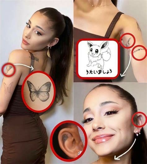 Beautiful Ariannas Tattoos In 2023 Ariana Grande Tattoo Cute