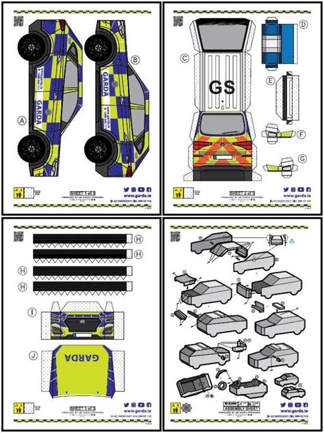 Hyundai Tucson Irish Police Car Paper Model By Garda Artofit