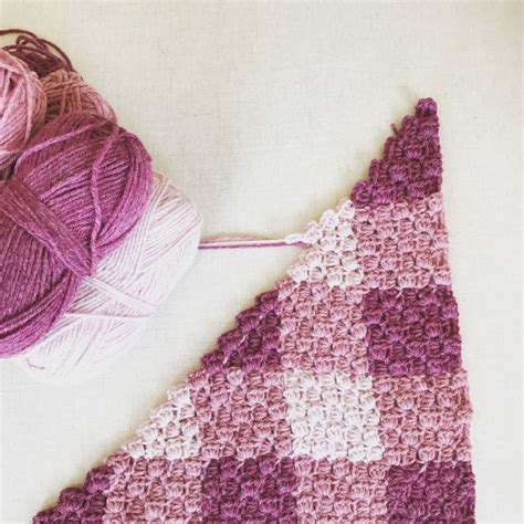 Gingham Check Corner To Corner C2C Blanket Crochet Pattern 2