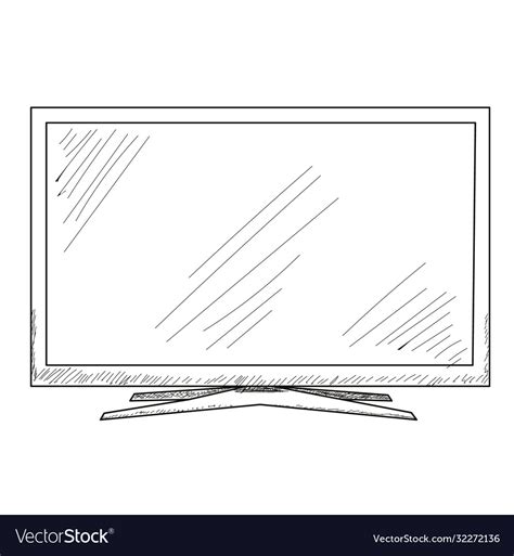 Isolated sketch tv Royalty Free Vector Image - VectorStock