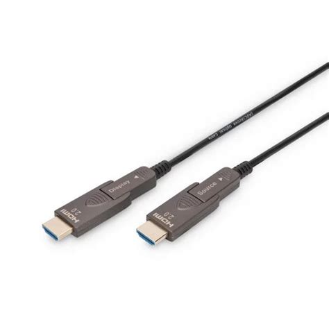 Digitus K C Ble Fibre Optique Hybride Hdmi Aoc Avec M Connecteur