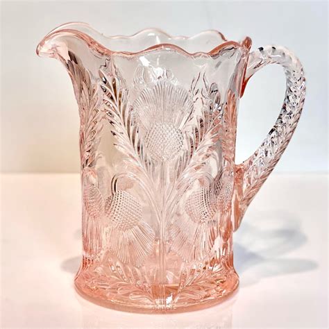 Pink Depression Glass Thistle