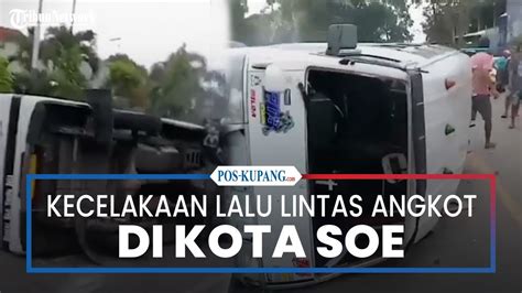 Angkot Terjungkal Di Badan Jalan Km Soe Warganet Persalahkan Sopir