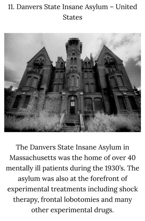 Danvers State Mental Hospital Haunted Haunted Hospital Most