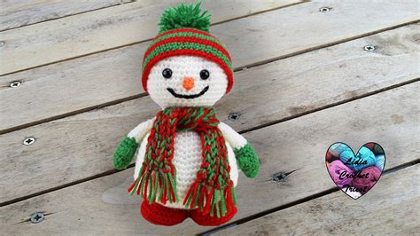 Bonhomme de neige tutoriel au crochet présenté par Lidia Crochet Tricot