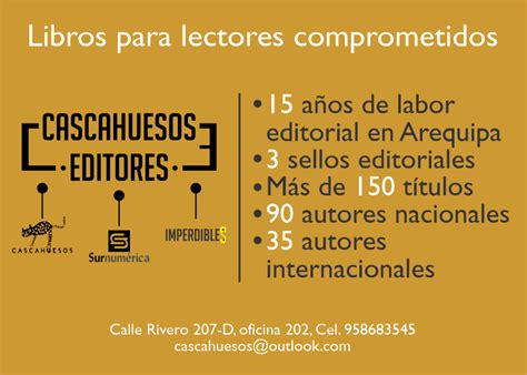 Cascahuesos Editores On Twitter A Un Mes De Cumplir A Os Nos