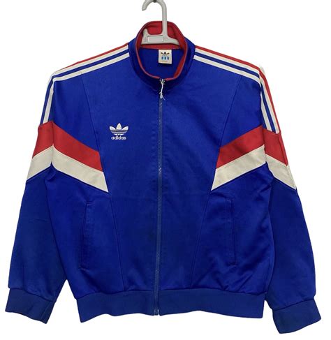 Vintage 80s Adidas Track Jacket Made In Japan Blue Colour M Size Etsy