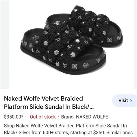 NAKED WOLF VELVET BRAIDED PLATFORM Depop