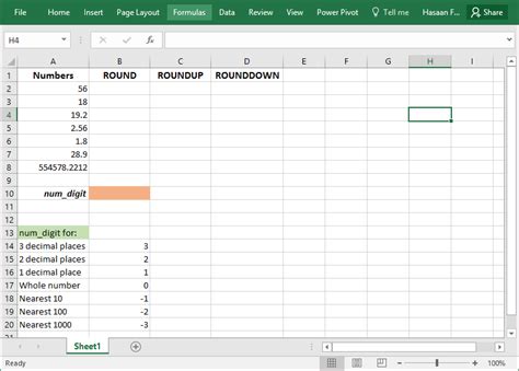 Rounding To Nearest 1 10 Or 100 In Excel How To Kingexcelinfo