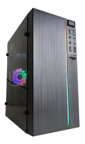 Gabinete Gamer Pixxo Cg Lg Led Rgb Lateral Acr Lico Parcelamento