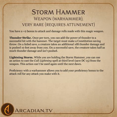 Storm Hammer – new DnD magic weapon - Arcadian Media