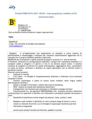 Progetto Badaplus Pdf