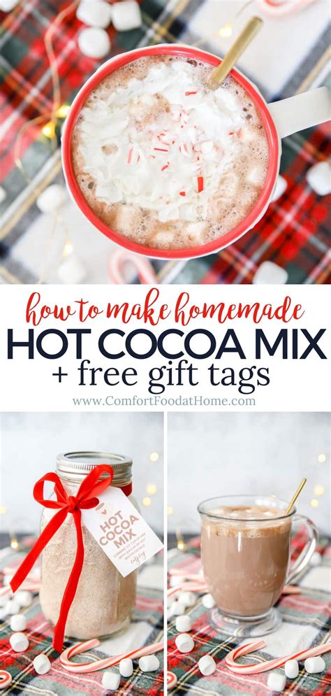 Homemade Hot Cocoa Mix Free Gift Tags Comfort Food At Home
