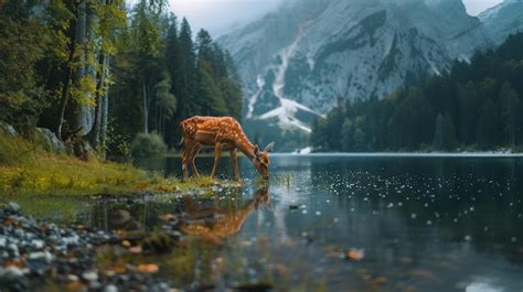 Wild deer in nature | AI-generated image