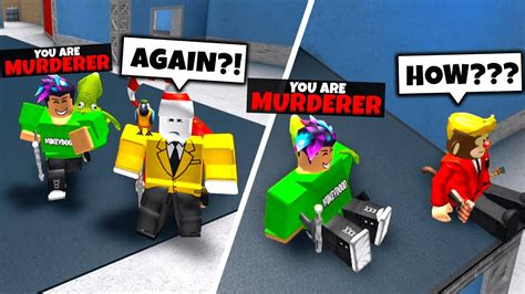 Luckiest Youtuber Only Murder Mystery 2 Roblox Youtube