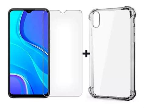 Funda antiimpacto y película de vidrio para Galaxy A01 color